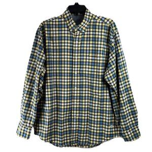 Izod Mens button down shirt Saltwater Relaxed Classics plaid long sleeve size L